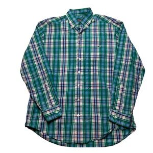 Vineyard Vines Button Down Mens M Green Tucker Shirt Plaid Long Sleeve 1W0708